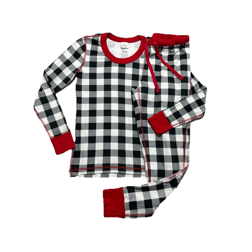 HANNA ANDERSSON Adult Small‎ 100% Organic Cotton Buffalo Plaid Pajamas